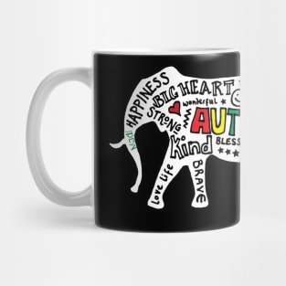 Autism Elephant Shirt Mug